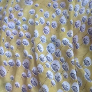 Dandelion Print Yellow Scarf